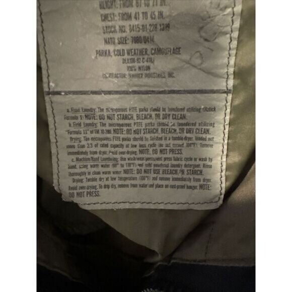 Mens Military Issue Gore-Tex‎ Woodland Camouflage Jacket Size Large Regular - Picture 2 of 4